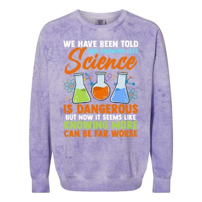 Funny Scientist Science Humor Gift Colorblast Crewneck Sweatshirt