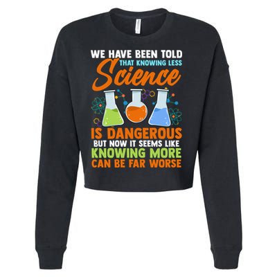 Funny Scientist Science Humor Gift Cropped Pullover Crew
