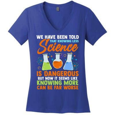 Funny Scientist Science Humor Gift Women's V-Neck T-Shirt