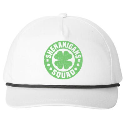 Funny Shenanigans Squad Happy St. Patrick's Day Outfit Snapback Five-Panel Rope Hat