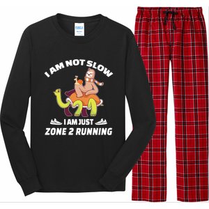 Funny Sloth Slow Runner Team Im Just Zone 2 Running Funny Gift Long Sleeve Pajama Set