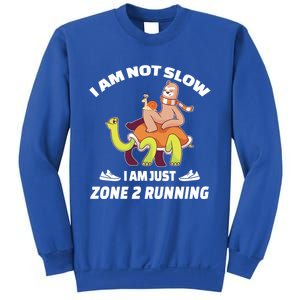 Funny Sloth Slow Runner Team Im Just Zone 2 Running Funny Gift Sweatshirt