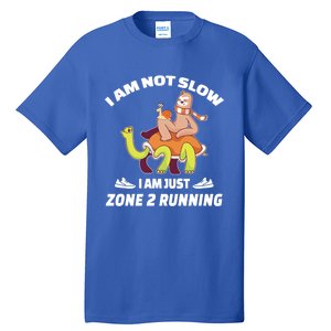 Funny Sloth Slow Runner Team Im Just Zone 2 Running Funny Gift Tall T-Shirt