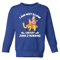 Funny Sloth Slow Runner Team Im Just Zone 2 Running Funny Gift Toddler Sweatshirt