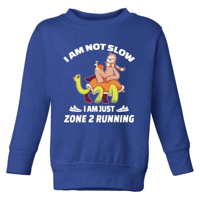 Funny Sloth Slow Runner Team Im Just Zone 2 Running Funny Gift Toddler Sweatshirt