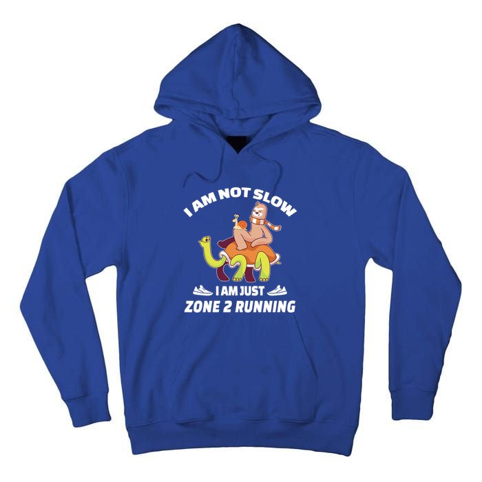 Funny Sloth Slow Runner Team Im Just Zone 2 Running Funny Gift Tall Hoodie