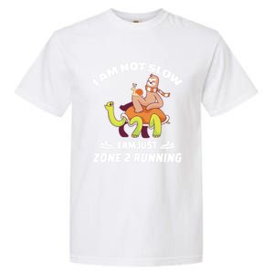 Funny Sloth Slow Runner Team Im Just Zone 2 Running Funny Gift Garment-Dyed Heavyweight T-Shirt