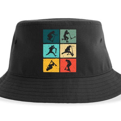 Funny Scooters Stunt Vintage Art For Women Best Riders Sustainable Bucket Hat