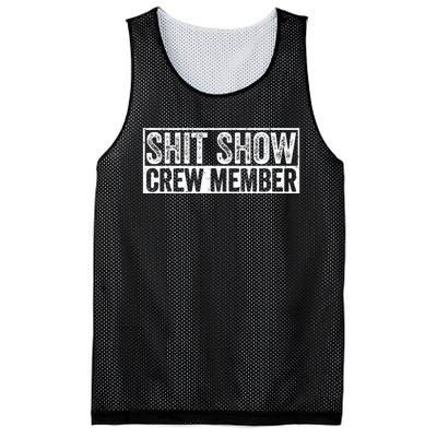 Funny Shit Show Crew Member Mesh Reversible Basketball Jersey Tank