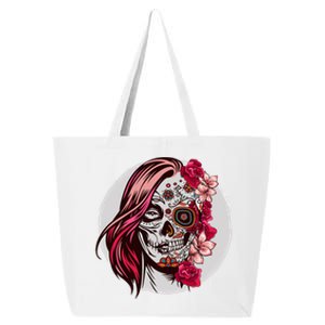 Floral Sugar Skull Day Of The Dead Gift 25L Jumbo Tote