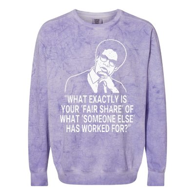 Fair Share Sowell Quotes Thomas Economist Black History Colorblast Crewneck Sweatshirt