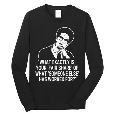 Fair Share Sowell Quotes Thomas Economist Black History Long Sleeve Shirt