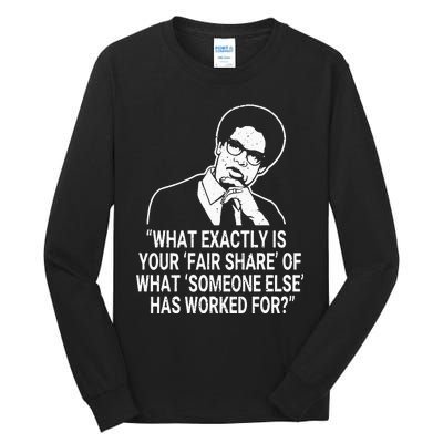 Fair Share Sowell Quotes Thomas Economist Black History Tall Long Sleeve T-Shirt