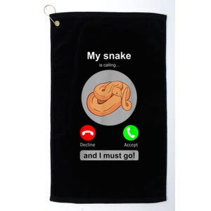 Funny Snake Snake Lover Snake Owner Collector Gift Platinum Collection Golf Towel