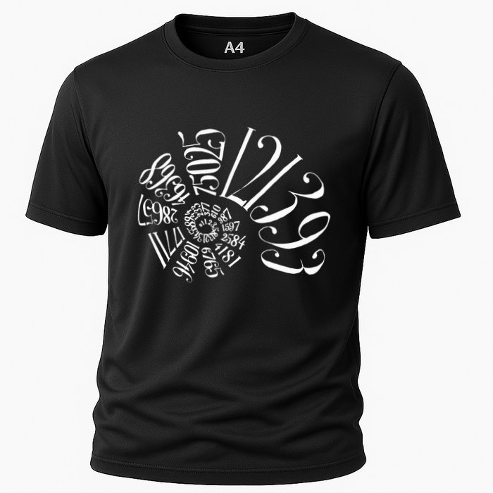 Fibonacci Sequence Spiral Cooling Performance Crew T-Shirt