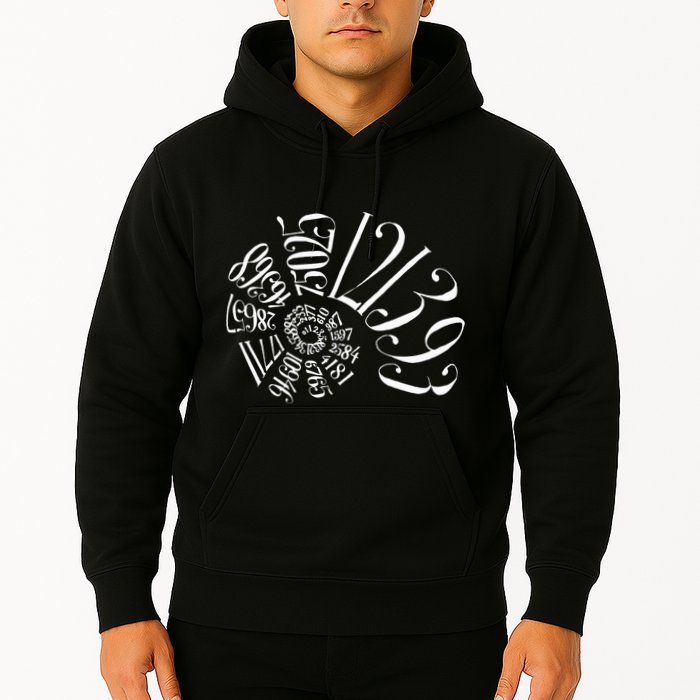Fibonacci Sequence Spiral Hoodie