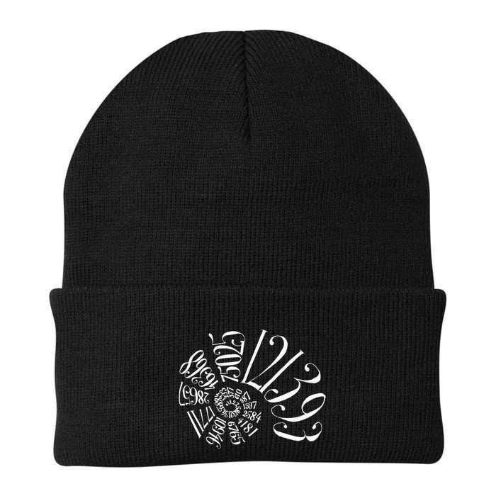 Fibonacci Sequence Spiral Knit Cap Winter Beanie