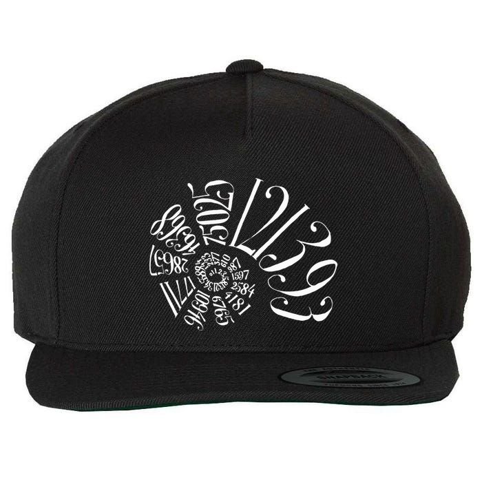 Fibonacci Sequence Spiral Wool Snapback Cap