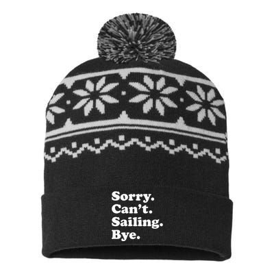 Funny Sailing Sailboat Gift For Men Women USA-Made Snowflake Beanie