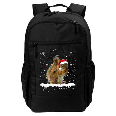 Funny Santa Squirrel Christmas Lights Animals Lover Gift Backpack