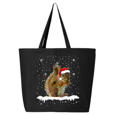 Funny Santa Squirrel Christmas Lights Animals Lover Gift 25L Jumbo Tote