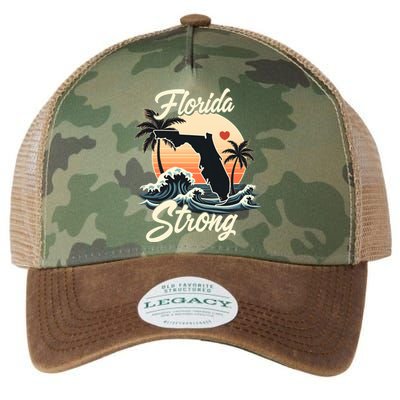 Florida Strong Support & Pray For Florida Legacy Tie Dye Trucker Hat