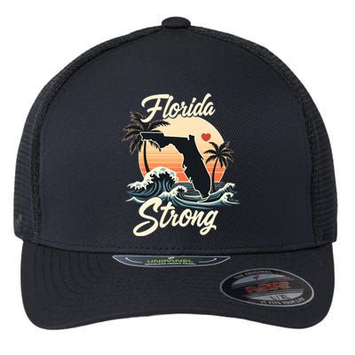 Florida Strong Support & Pray For Florida Flexfit Unipanel Trucker Cap