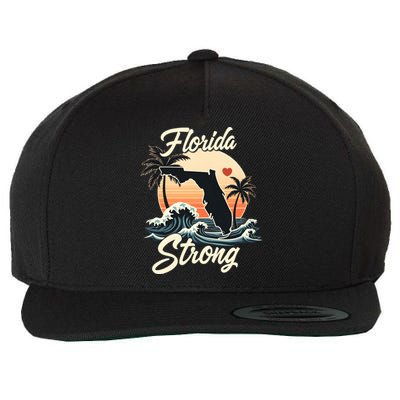 Florida Strong Support & Pray For Florida Wool Snapback Cap