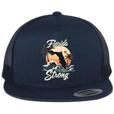 Florida Strong Support & Pray For Florida Flat Bill Trucker Hat