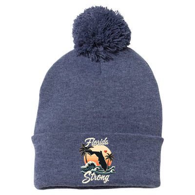 Florida Strong Support & Pray For Florida Pom Pom 12in Knit Beanie