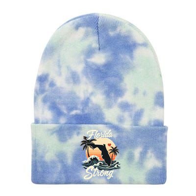 Florida Strong Support & Pray For Florida Tie Dye 12in Knit Beanie