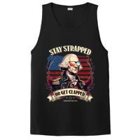 Funny Stay Strapped Or Get Clapped George Washington 1776 PosiCharge Competitor Tank
