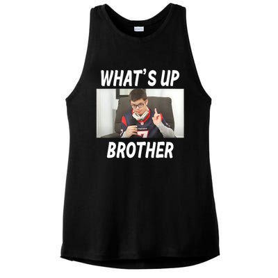 Funny Sketch Streamer Whats Up Brother Funny Meme Ladies PosiCharge Tri-Blend Wicking Tank