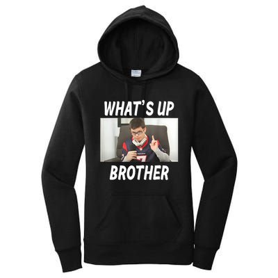 Funny Sketch Streamer Whats Up Brother Funny Meme Women's Pullover Hoodie