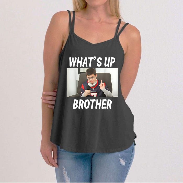 Funny Sketch Streamer Whats Up Brother Funny Meme Women's Strappy Tank