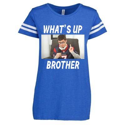 Funny Sketch Streamer Whats Up Brother Funny Meme Enza Ladies Jersey Football T-Shirt