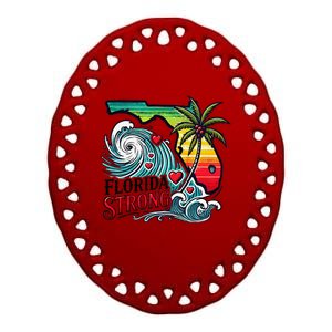 Florida Strong Support Pray For Tampa Bay Strong Community Gift Ceramic Oval Ornament