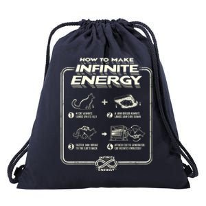 Funny Science Sarcasm Hypothesis Infinite Energy Loop Cat Drawstring Bag