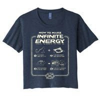 Funny Science Sarcasm Hypothesis Infinite Energy Loop Cat Women's Crop Top Tee