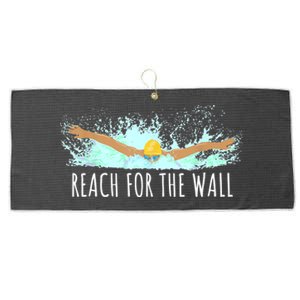 Funny Swimming Swim Team Gift Swimmer Quote Saying TShirt Large Microfiber Waffle Golf Towel