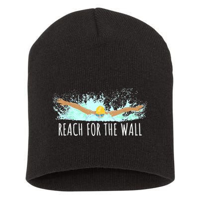 Funny Swimming Swim Team Gift Swimmer Quote Saying TShirt Short Acrylic Beanie