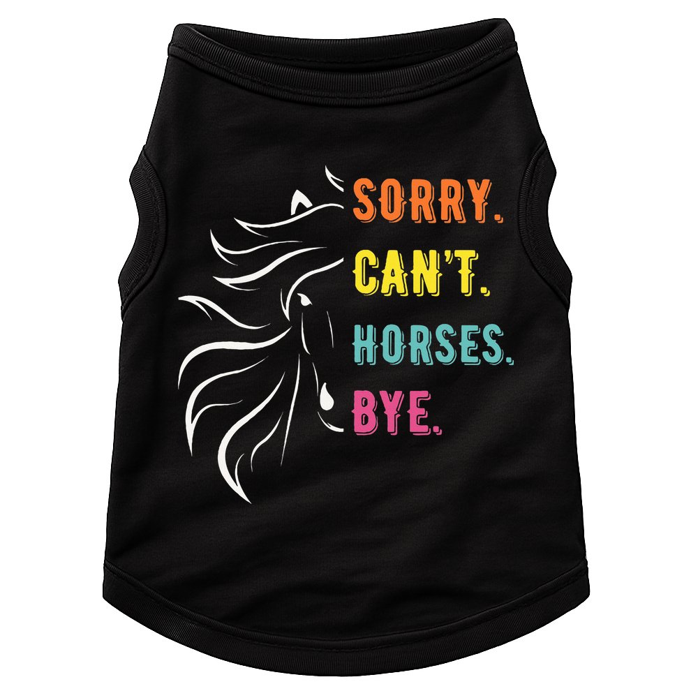 Funny Sayings Sorry Can't Horses Bye Vintage horse rider Doggie Tank
