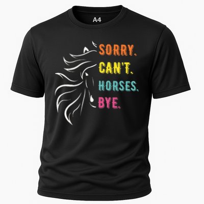 Funny Sayings Sorry Can't Horses Bye Vintage horse rider Performance Shirt
