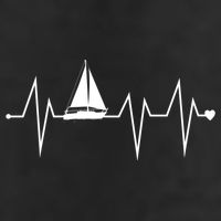 Funny Sailing Sailboat Sailor Heartbeat Heart Pulse Rate Ekg Gift Adult Drive Performance Visor