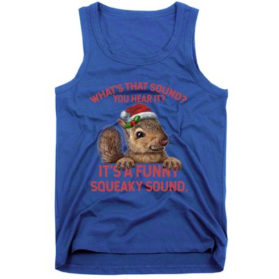 Funny Squeaky Sound Gift Christmas Squirrel Gift Tank Top