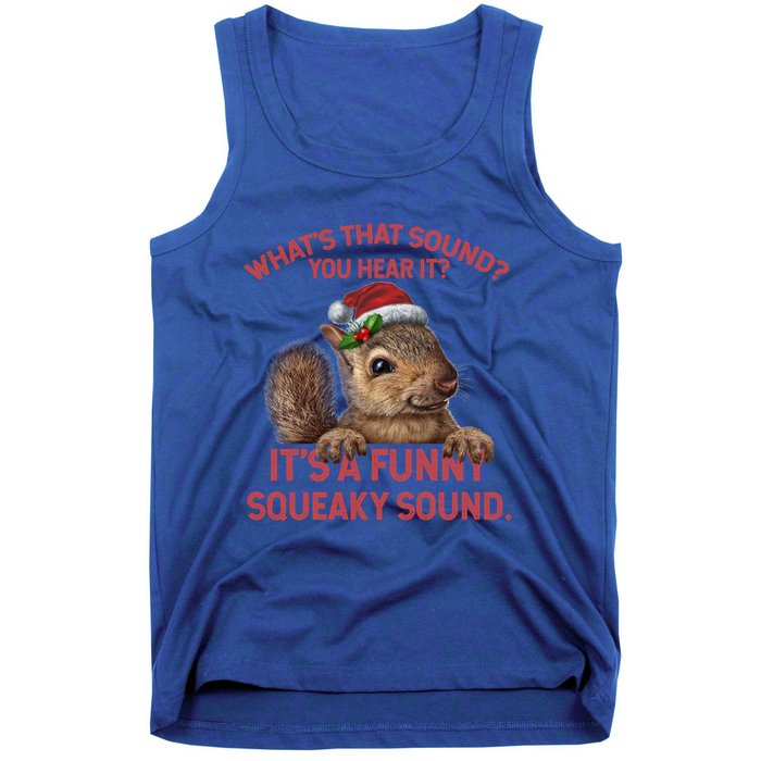 Funny Squeaky Sound Gift Christmas Squirrel Gift Tank Top