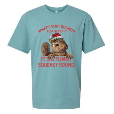 Funny Squeaky Sound Gift Christmas Squirrel Gift Sueded Cloud Jersey T-Shirt