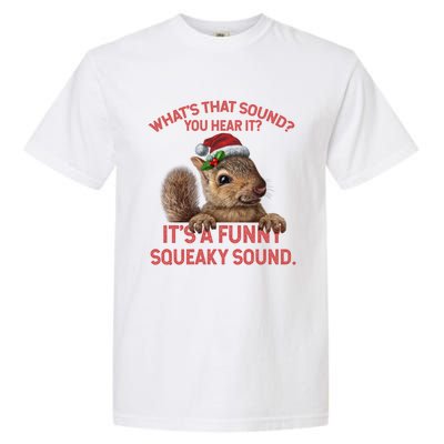 Funny Squeaky Sound Gift Christmas Squirrel Gift Garment-Dyed Heavyweight T-Shirt