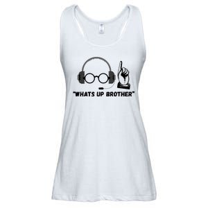 Funny Sketch Streamer Whats Up Brother Ladies Essential Flowy Tank