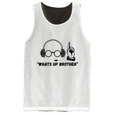 Funny Sketch Streamer Whats Up Brother Mesh Reversible Basketball Jersey Tank